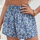 VCAY Shorts Florales De Cintura Alta Con Estampado De Verano Ultra Cortos Para Mujeres Con Lazo En La Parte Delantera