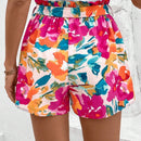LUNE Pantalones Cortos De Cintura De Papel Estampados De Flores De Primavera-verano Para Mujer Para Vacaciones