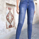 Jeans Ajustados De Cintura Alta Y Doble Boton De Moda Slim Fit Para El Verano De 2024 Que Favorecen Cualquier Forma Corporal