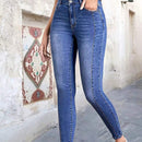 Jeans Ajustados De Cintura Alta Y Doble Boton De Moda Slim Fit Para El Verano De 2024 Que Favorecen Cualquier Forma Corporal
