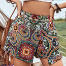 VCAY Falda-pantalon con estampado botanico para mujer
