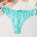 Paquete de 4 bragas sexys de encaje con espalda en T para mujeres