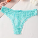 Paquete de 4 bragas sexys de encaje con espalda en T para mujeres