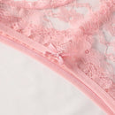 Paquete de 4 bragas sexys de encaje con espalda en T para mujeres