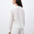 Unity Camisa De Mujer De Color Solido Con Cuello En V