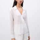 Unity Camisa De Mujer De Color Solido Con Cuello En V
