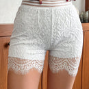 DAZY Pantalones Cortos De Verano De Seguridad De Cintura Alta Con Encaje, Anti-rozaduras Y Transpirables
