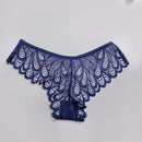 3 piezas de ropa interior sexy para mujer con patron de plumas y encaje, de cintura baja y estilo tanga transpirable y ligero
