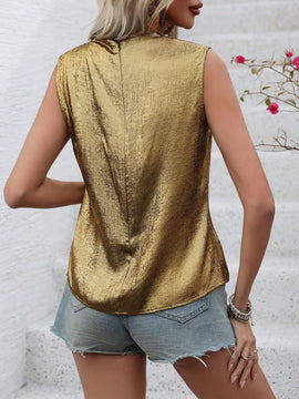 Prive Camisa De Mujer Sin Mangas Con Aspecto Metalico