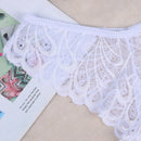 3 piezas de ropa interior sexy para mujer con patron de plumas y encaje, de cintura baja y estilo tanga transpirable y ligero