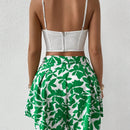 Frenchy Pantalones Cortos Casuales De Corte Holgado Con Estampado Vegetal/floral