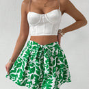 Frenchy Pantalones Cortos Casuales De Corte Holgado Con Estampado Vegetal/floral