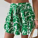 Frenchy Pantalones Cortos Casuales De Corte Holgado Con Estampado Vegetal/floral