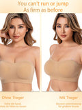 1 pieza Sujetador de pecho sin tirantes para mujer, atractivo sujetador trasero sin alambre para damas, estilo europeo y americano