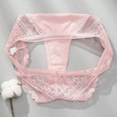Conjunto de 3 piezas de ropa interior con tanga de encaje y cintura baja