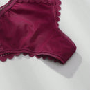 Conjunto de 3 piezas de ropa interior con tanga de encaje y cintura baja