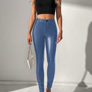 Tall Pantalones de cintura alta y ajustados para mujeres con estilo de fiesta brillante