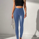Tall Pantalones de cintura alta y ajustados para mujeres con estilo de fiesta brillante