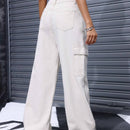 EZwear Jeans Para Mujer De Diseno Simple Y Color Solido