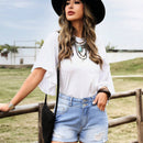 LUNE Shorts De Mezclilla De Moda Para Mujer Y Desgastados Para Primavera Y Verano, Estilo Todopoderoso