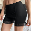 DAZY Pantalones cortos de seguridad antivacio de doble capa para mujeres con area triangular y borde de encaje