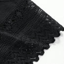 DAZY Pantalones cortos de seguridad antivacio de doble capa para mujeres con area triangular y borde de encaje