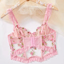 Sujetador Floral De Malla Transparente Bordado Para Mujeres