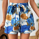 LUNE Shorts con estampado Tie-Dye y cinturon