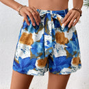 LUNE Shorts con estampado Tie-Dye y cinturon