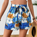 LUNE Shorts con estampado Tie-Dye y cinturon