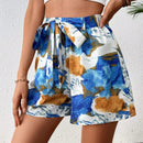 LUNE Shorts con estampado Tie-Dye y cinturon