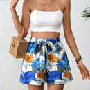 LUNE Shorts con estampado Tie-Dye y cinturon