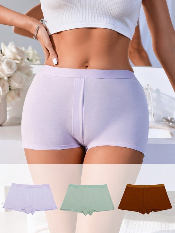 Pantalones simples comodos unicolor para mujeres con angulos planos