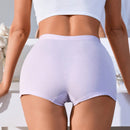 Pantalones simples comodos unicolor para mujeres con angulos planos