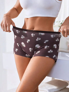 Pantalones Cortos De Boxeadora Con Impresion Digital Para Mujeres