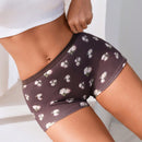 Pantalones Cortos De Boxeadora Con Impresion Digital Para Mujeres