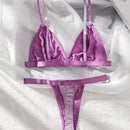 Conjunto De 2 Brasieres Inalambricos Texturizados Para Mujeres Con Acabado Metalico