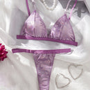 Conjunto De 2 Brasieres Inalambricos Texturizados Para Mujeres Con Acabado Metalico