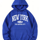 Essnce sudadera con capucha informal con cordon y estampa de letras, talla grande, para otono/invierno