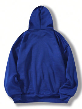 Essnce sudadera con capucha informal con cordon y estampa de letras, talla grande, para otono/invierno