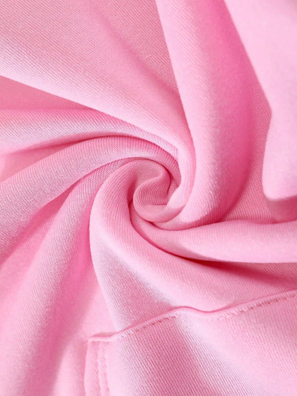 Essnce sudadera con capucha informal con cordon y estampa de letras, talla grande, para otono/invierno
