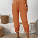 Lune pantalones largos simples de uso diario de unicolor para mujeres