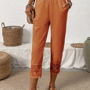 Lune pantalones largos simples de uso diario de unicolor para mujeres