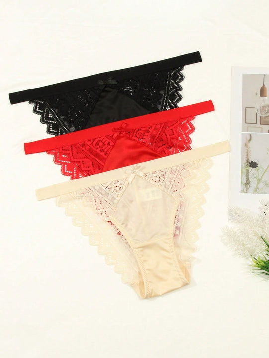 Tangas de encaje para mujer (paquete de 3)