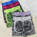 5 piezas / Ropa interior de cadera de mujer sin costuras con patron de cebra impreso