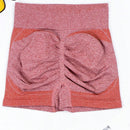 1 pieza de shorts de yoga rojos sin costuras con control de abdomen comodo y transpirable y elevacion de glu teos