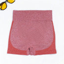 1 pieza de shorts de yoga rojos sin costuras con control de abdomen comodo y transpirable y elevacion de glu teos