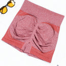 1 pieza de shorts de yoga rojos sin costuras con control de abdomen comodo y transpirable y elevacion de glu teos