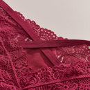 4 piezas/set tanga sexy de encaje con cintura baja y transpirable con longitud de cordones