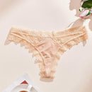 Tanga extra picante y sexy con encaje y estilo bajo la cintura y de espalda en T transpirable estilo europeo y americano